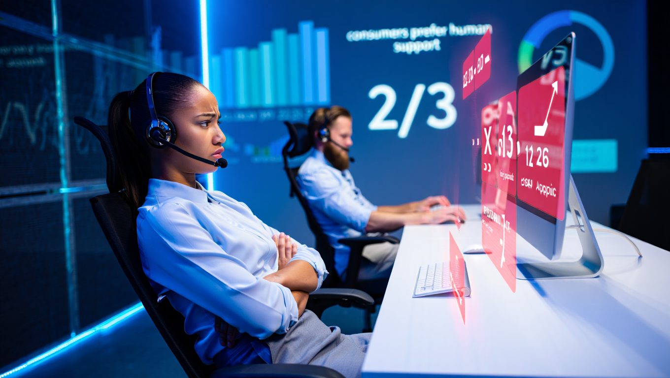 Dos de cada tres consumidores prefieren atención humana sobre chatbots