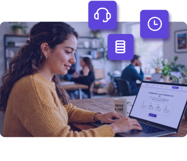 Promoción emergente de servicios digitales de GrowBy
